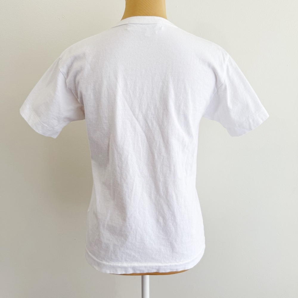 COMME DES GARÇONS PLAY WHITE BLUE EYED RED HEART LOGO CREWNECK T-SHIRT - Picture 3 of 4